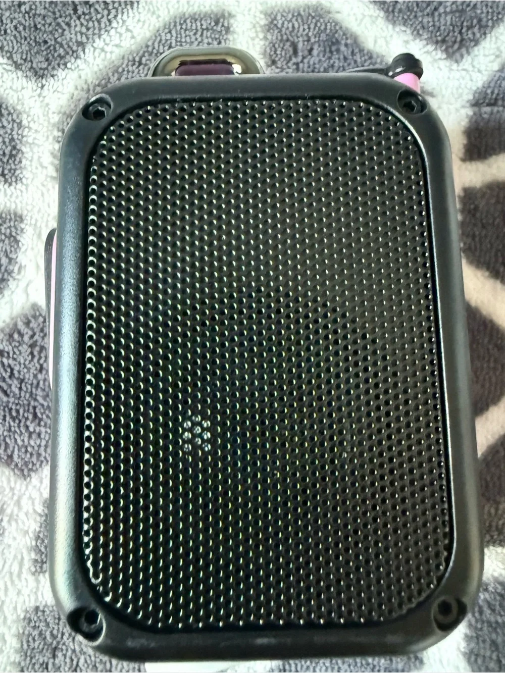 Pink Metal Bluetooth Speaker with Screen